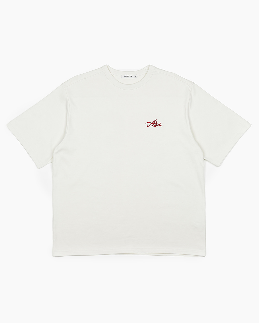 89 그래픽 하프 반팔 티셔츠 아이보리 레드